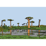 Cartoon African Landscape