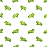 Cartoon Turtle seamless pattern
