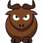 An angry bull