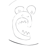 Cartoon screaming monkey