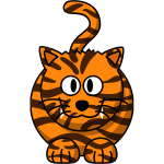 Cartoon tiger cat