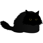 Cat black angry by Rones