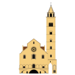 Trani cathedral vector image
