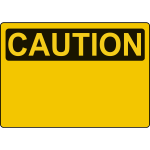 Caution sign template