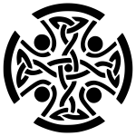 Celtic cross vector silhouette
