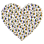 Chaotic Colorful Heart Fractal  10 No Background