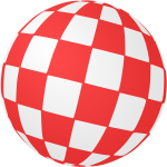 Checkered ball vector image