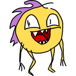 Cheerful cartoon character Nibbler