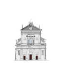 San Rocco church in Miasino vector image