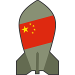 Vector clip art of hypothetical Chinese nuclear bomb