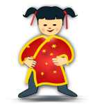 Chinese girl vector