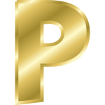 Effect Letters alphabet gold