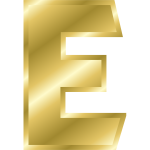 Effect Letters alphabet gold