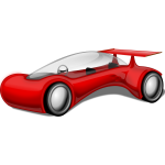Futuristic red car vector illustration