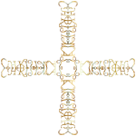 Christmas cross made of gold