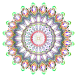 Chromatic Mandala Line Art No Background