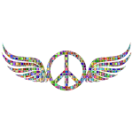 Chromatic Mosaic Peace Sign Wings