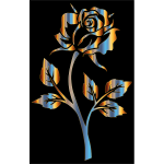 Chromatic Rose Silhouette 2