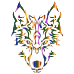 Chromatic Symmetric Tribal Wolf No Background