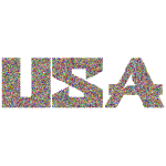 Chromatic USA Typography Mark II Cubes Mosaic