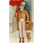 Vintage man and dog