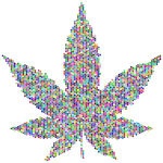 Circular Marijuana Leaf Prismatic