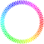 Circular Frame Rainbow Color
