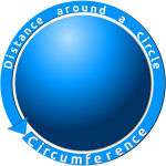 Vector clip art of diagram for circumference for young students