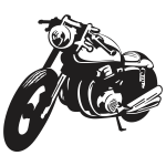 Classic Motorcycle Silhouette
