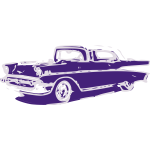 Purple classic car vector image