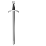 Vector illustration of classic metal sword