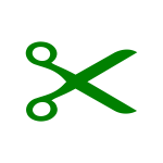 Vector clip art of green scissors