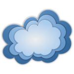 Three nternet clouds vector illustration