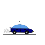 Blue car drawing