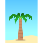 Coconut tree beach minimal SVG