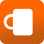 Coffe Mug Icon orange BG