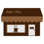 Coffee shop storefront vector image