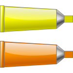 Yellow and orange colour tubes