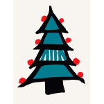 Colored in Christmas Tree