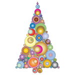 Colorful Abstract Circles Christmas Tree 3