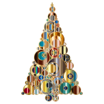Colorful Abstract Circles Christmas Tree 6 Variation 3
