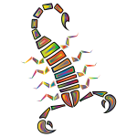 Colorful Abstract Tribal Scorpion 3