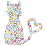 Colorful Cat Heart Tail Circles 3