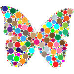 Colorful Circles Butterfly
