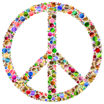 Colorful Circles Peace Sign 12 Variation 2