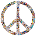 Colorful Circles Peace Sign 16 Variation 4 Without Background