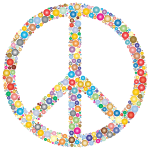 Colorful Circles Peace Sign 3
