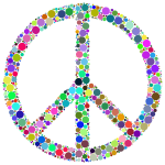 Colorful Circles Peace Sign