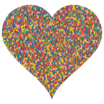 Colorful Confetti Heart 3