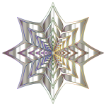 Prismatic Floral Line Art No Background Free SVG